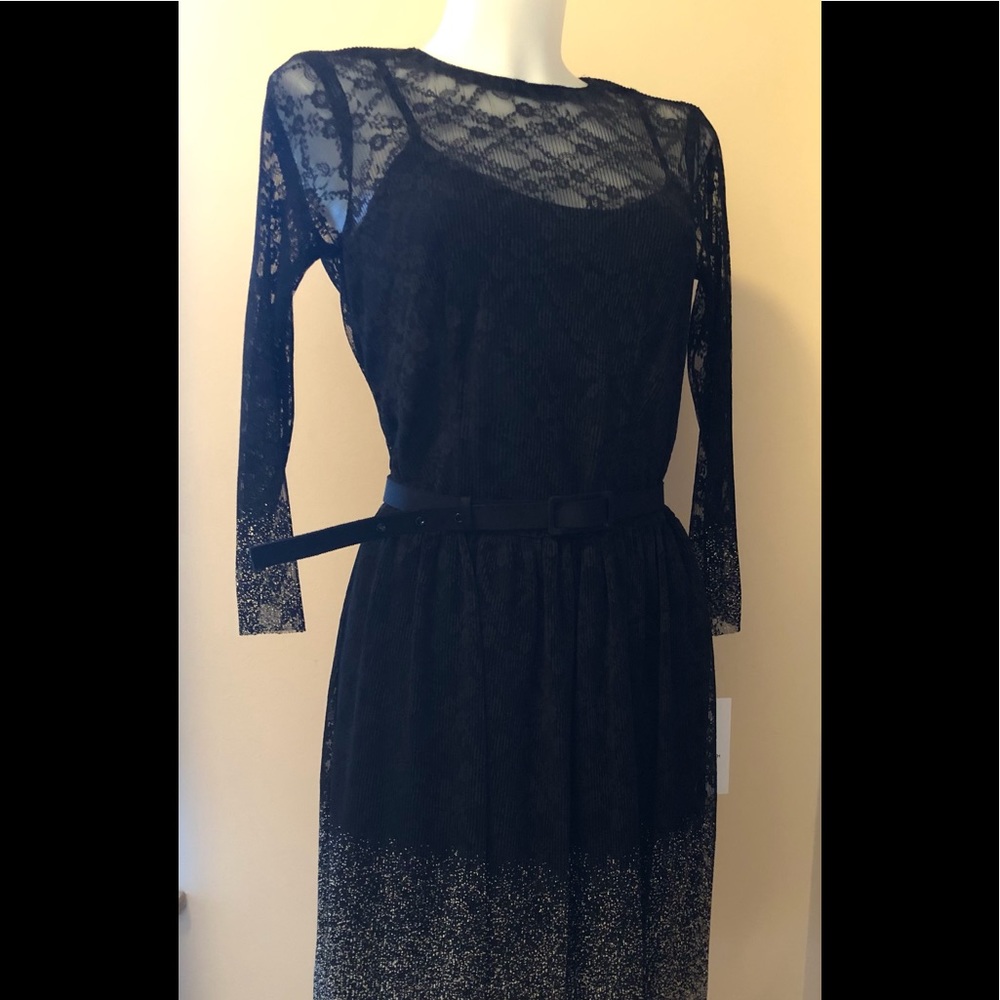 W BY WORTH COLLECTION BORDER LACE DRESS👗Sz 4 - Picture 9 of 17